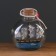 The souvenir ship "Be happy", in a bottle, vertical. 10*12cm