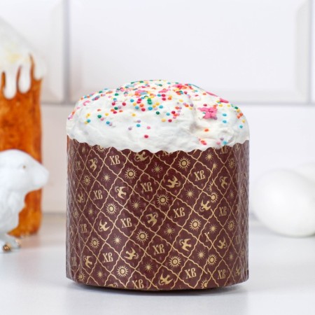 Paper form for cupcake, muffins and kulich "XV" 110x85mm
