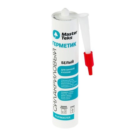 Starril sealant Masterteks Profmaster, for the bathroom and kitchen, 290 ml, white
