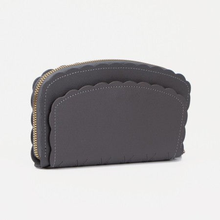 Women's wallet with lightning, gray color-1