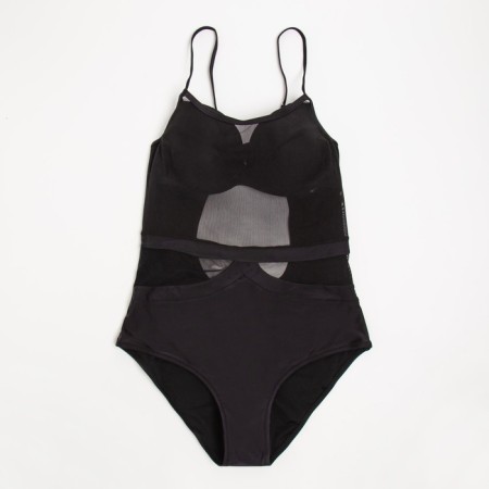 Minaku swimsuit with a grid Black color, size 50