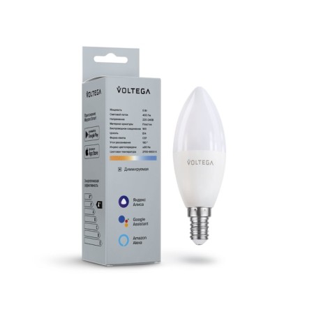 VOLTEGA 2427, 5W lamp, 3.7x3.7x10 cm, E14, 400LM, matte color-2