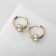 Earrings with pearls "bead" miniature, color gold
