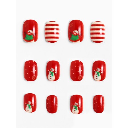 Children's false nails "New Year's fairy tale", 12 pcs-1