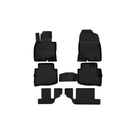 Rugs in the salon for Mazda CX-9 2017-, crossover, 6 pcs.