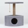 Animal house corner, jute, 35 x 35 x 64 cm, gray
