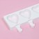 Form for ice cream "Heart. Maxi ”, silicone, 49 × 6.5 × 2 cm, 8 cells, sticks 50 pcs, white color