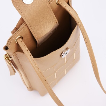 Baby bag on magnet, long belt, beige color-2