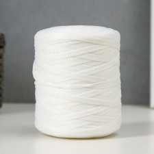 Knitting cord 100% polyester 5 mm cylinder, 180 g, 140 m 01 - White