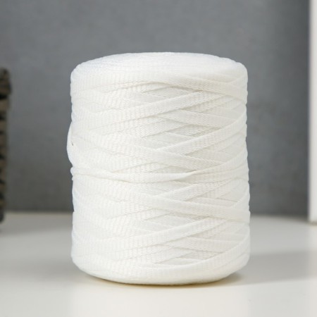Knitting cord 100% polyester 5 mm cylinder, 180 g, 140 m 01 - White