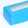 Folding box with a window for a roll, blue, 26 x 10 x 8 cm