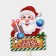 Topper decorative "Grandfather Frost" 18x68 cm
