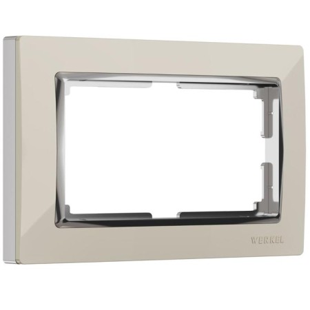 Frame for a double outlet WL03-FRAME-01-DBL-VORY, ivory color-1