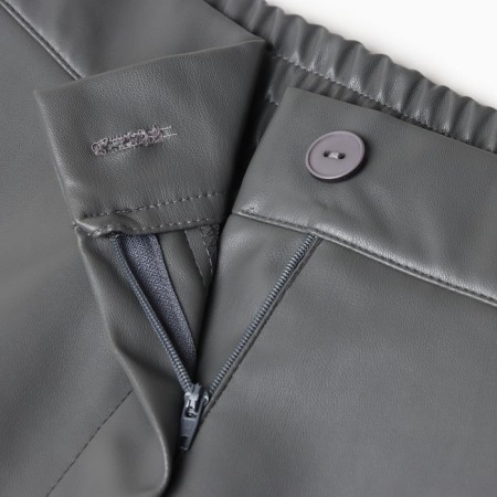 Women's trousers (eco-leather) minku: classic color gray, river 44-6