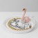 Starrier Universal Ceramics "Flamingo" 14 × 11.5, white-pink color