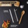 Glass Bank for bulk products with a bamboo cover and a spoon "Eco", 420 ml, 8 × 6 × 15.5 cm