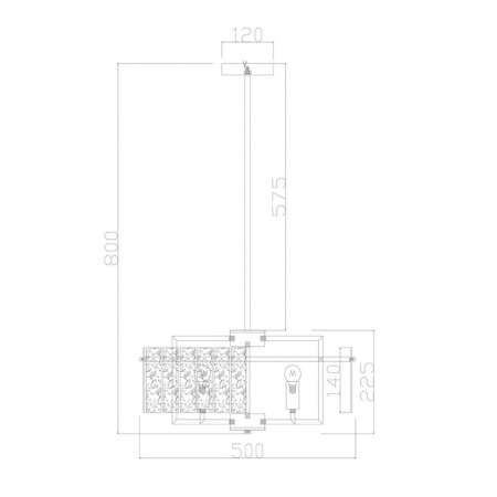 Caustra Freya Fr5166PL-06BS Basilica, 500x500x800 mm, E14, 6x40W, brass color-2