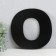The panel of the letter "o" 20x20 cm, black