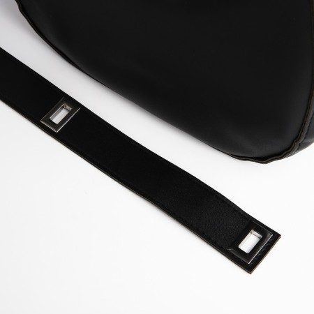 Female bag on one shoulder, on a zipper, black color-7