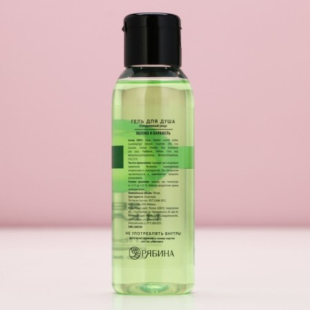 Shower gel, 100 ml, aroma of apple and caramel, pure happiness-4