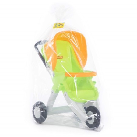 Stroller for puppets Anita, 3 wheels, green color-4