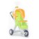 Stroller for puppets Anita, 3 wheels, green color