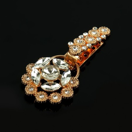 Decorative fastener, 9.4 × 4.5 cm, gold color