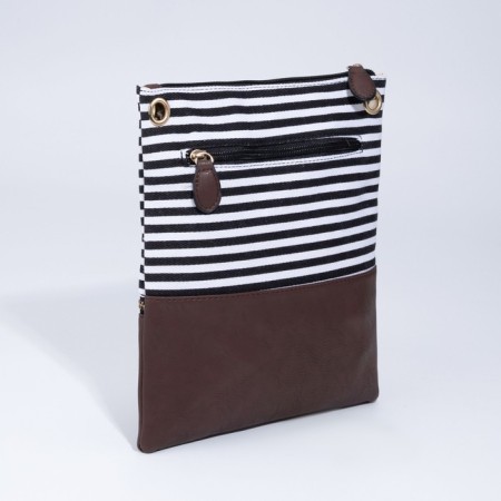 Cross-Bodi Bag on a zipper, brown color-1