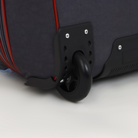 Small 37 L (S) suitcase with a SACVOYAGE bag, lightning department, extension, external pocket, gray color gray-7