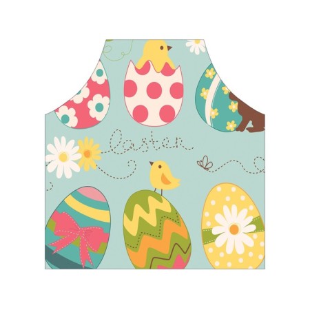 Apron kitchen with a photo print "Painted Easter eggs", adjustable, size OS-2