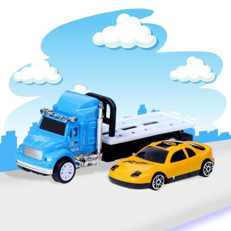 Inertial “tow truck” with a machine, mix-4