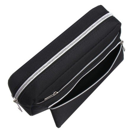 School Penal on the zipper Calligrata, 3 departments, black-4