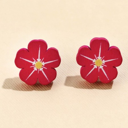 Earrings "Flowers" 6x9 cm-2