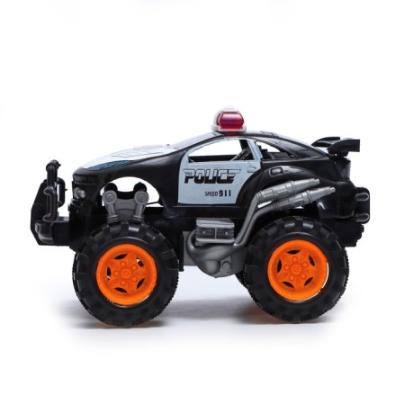 Radio -controlled "Road Patrol" machine works on batteries, black color-1