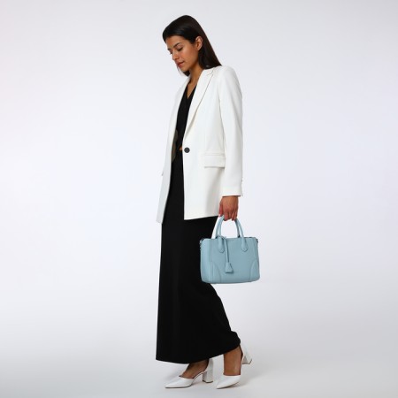 TEXTURA wives bag, 25*7*21, OD with zipper, belt regulus, blue-1