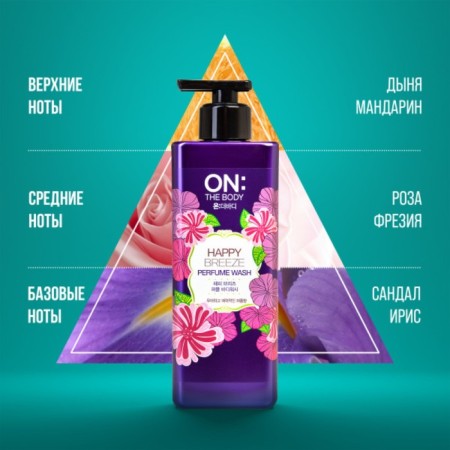 Shower gel On the Body Happy Breezy, perfumed, 500 ml-3