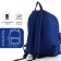 Youth backpack on lightning, rise, outer pocket, blue color