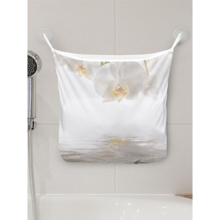 Organizer in a bath on suction “Flowers look into the future”, for storing toys and trifles, size 33x39 cm