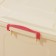 Storage container with a lid 50 l, 59 × 39 × 32 cm, on wheels, ivory color