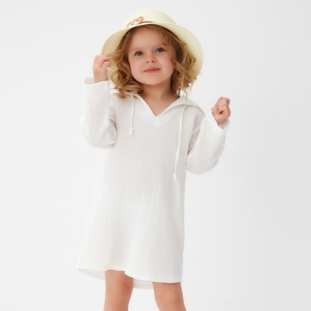 Shirt (poncho) Children's minku color white, height 86-92 cm