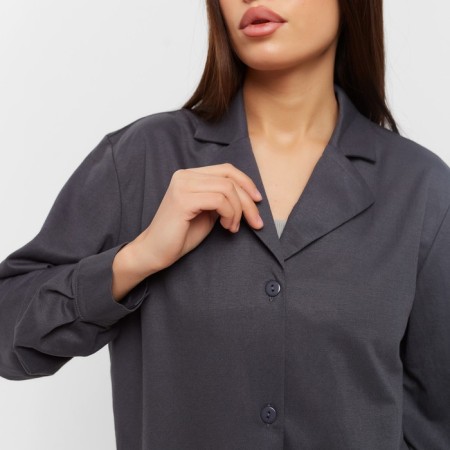 Комплект женский (рубашка, брюки, топ) KAFTAN "Base" р. 48, графит-4