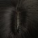 Artificial wig, with a bang, imitation of the skin, 60 cm, black color