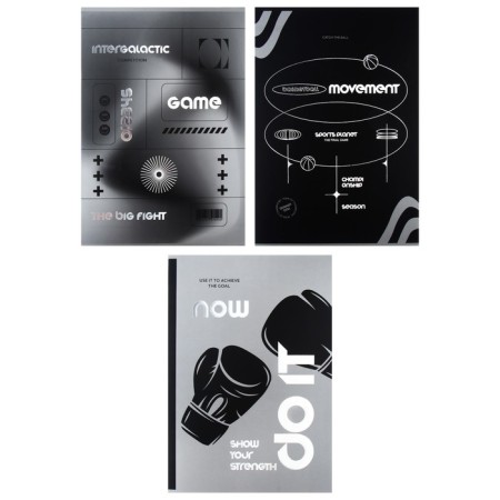 A4 notebook, 96 sheets in the cell on the clip "My choice", cover Cover Cardboard, SoftTouch lamination, foil embossing, mix