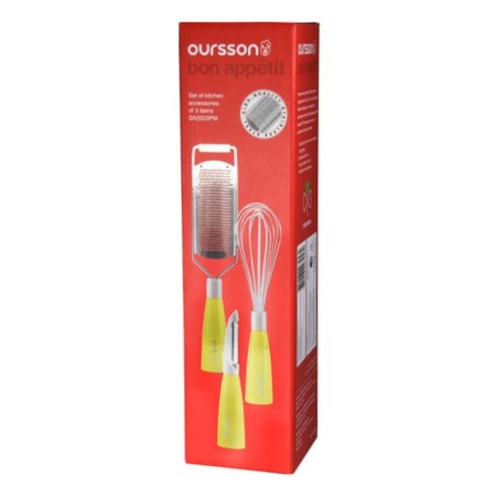 Set of kitchen accessories Oursson, 3 objects, color green apple-6