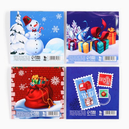 Notepad 10x10, 16 sheets of mix "Magic winter. With Santa Claus!"-3