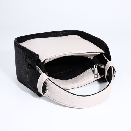 TEXTURA bag on the zipper, small size, beige color-5