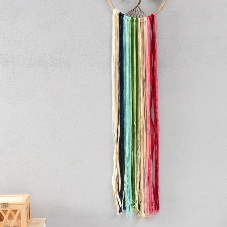 Panel wall -mounted macrame "Tree with gems" 20x88 cm-2