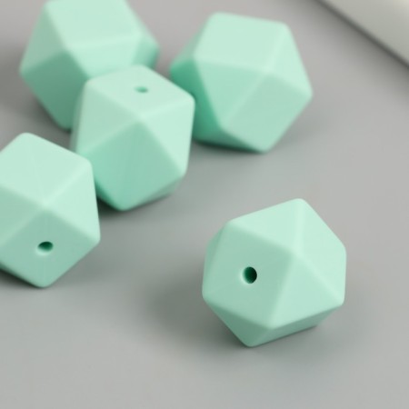 Busina silicone "polyhedron" Tender mint d = 1.7 cm