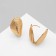 Earrings Metal "Chord" shell, waves, color gold