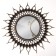 The mirror of the wall “sun”, D mirror surface 10.5 cm, color “aged gold”